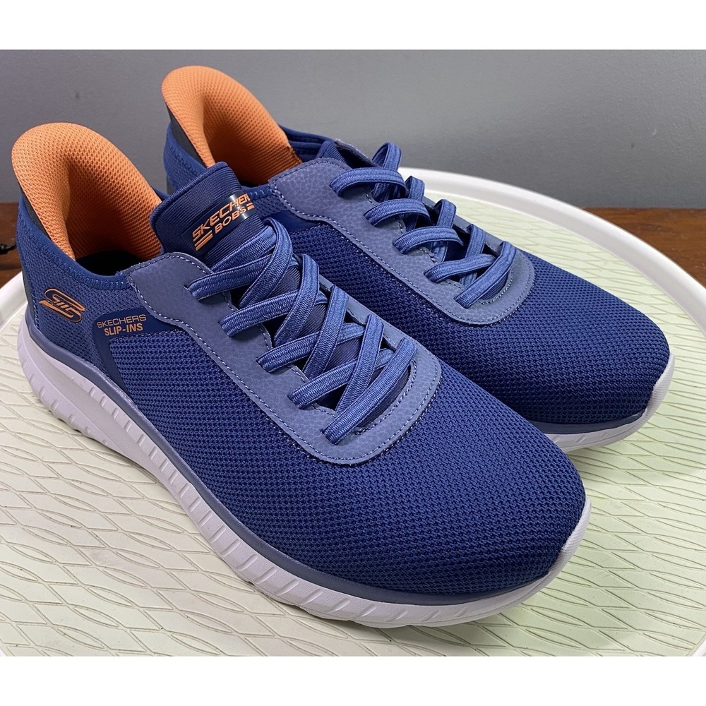 Skechers Bobs Men's Sport Squad  Chaos Shoes Slip-On Sneakers‎ Blue Sz.10 EUC